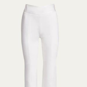 Jonathan Skimkhai Satin-Combo Front-Slit Pants